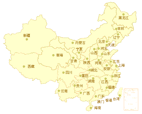 中国省地图简图图片